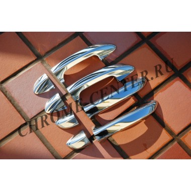 Накладки на дверные ручки (нерж.сталь) Skoda Superb II (2009-) бренд – Omtec (Omsaline) главное фото